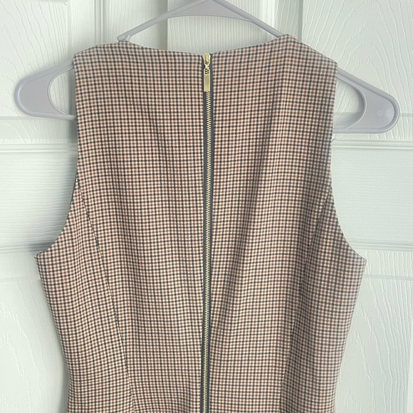 ANTONIO MELANI women's Plaid knee length sheath dress size 2 zip.  #097 - Picture 9 of 14